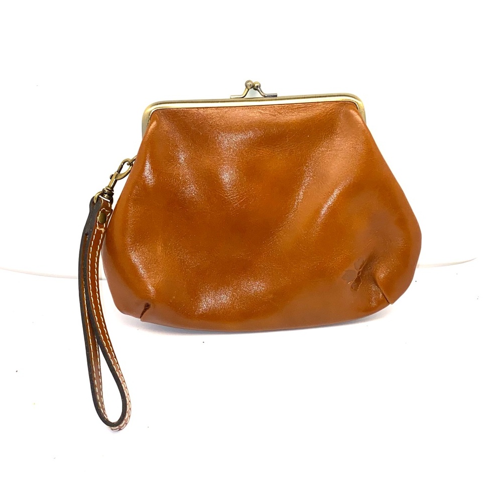 NWOT Patricia Nash Brown Leather Wristlet 8 x 9 - Picture 2 of 7